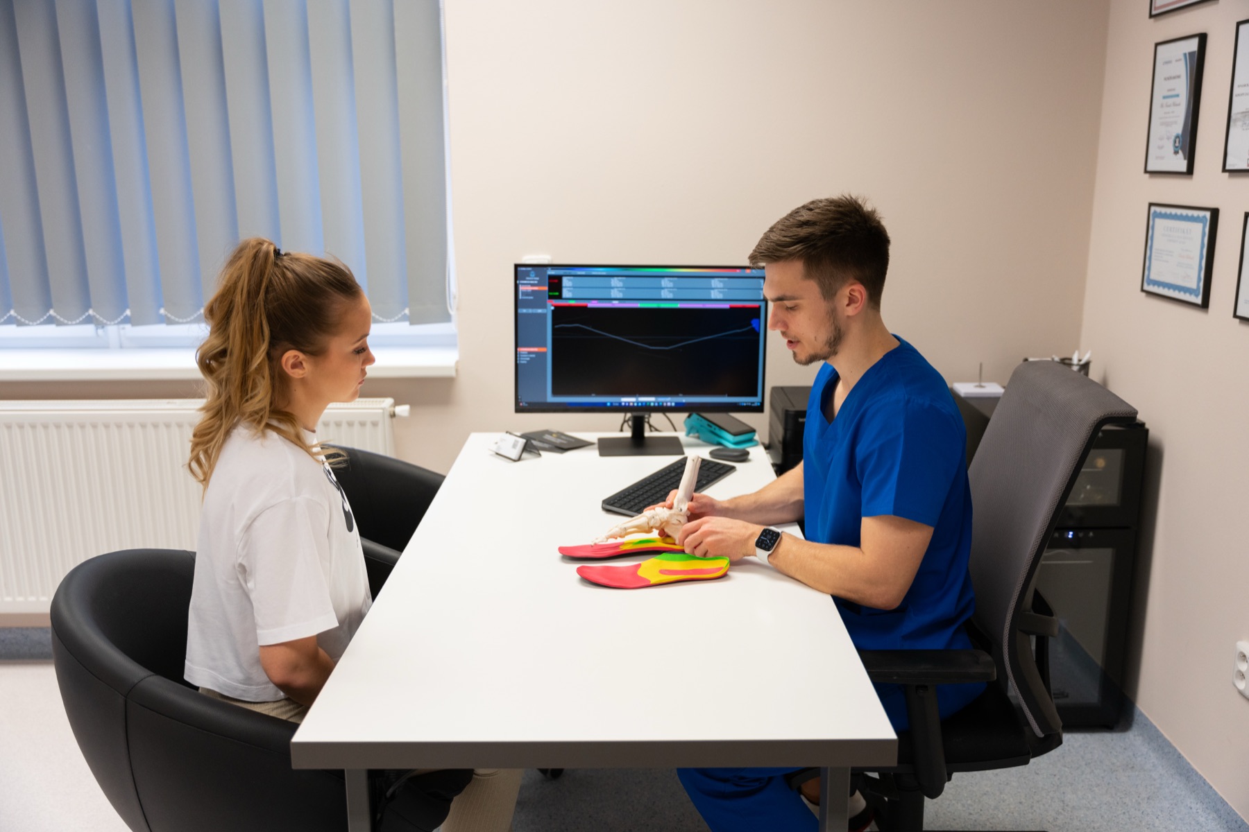 Konzultace diagnostiky chodidel a 3D stélek